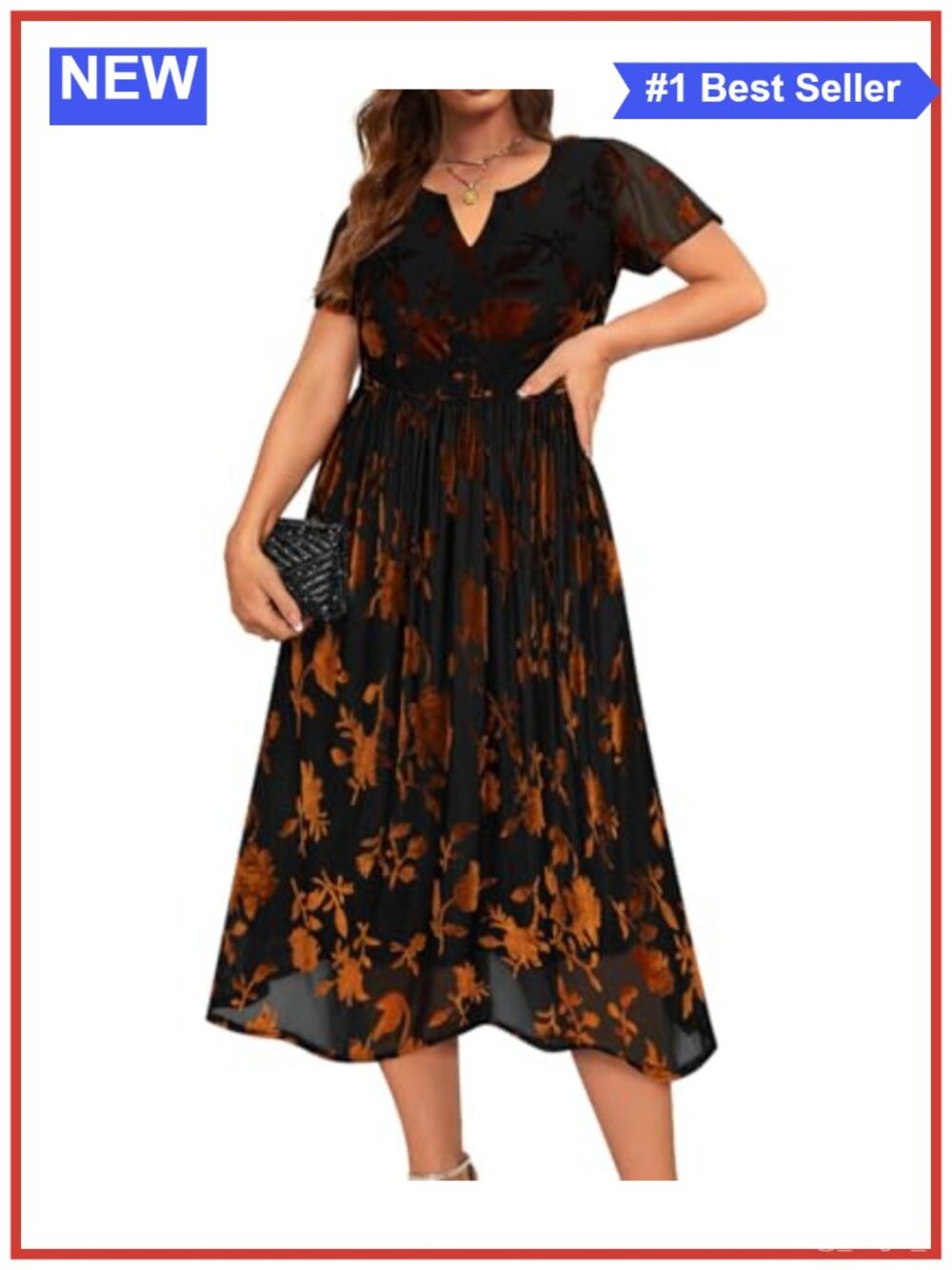 Plus Size Velvet Cocktail Dress with Pockets Short Sleeve Formal Party